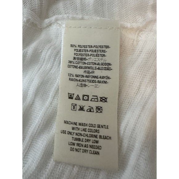 Free People We The Free Tank Top Womens Large White Sleeveless Oversized Stretch - Picture 4 of 7